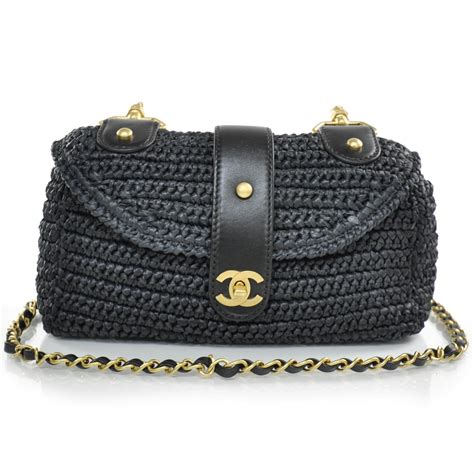 chanel straw purse|chanel straw raffia bag.